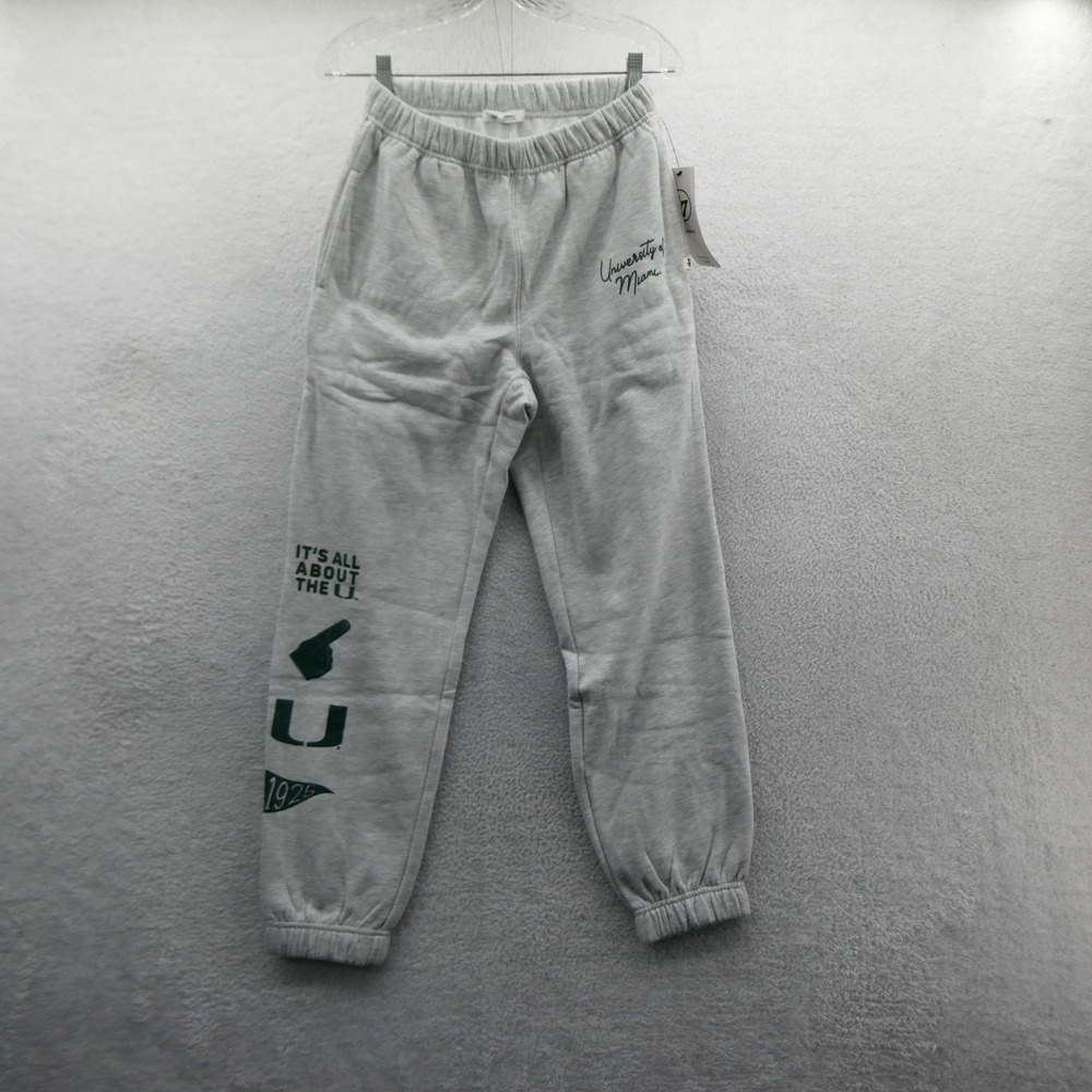47 Brand Sweatpants Women Small University of Miami Gray Hurricanes Jogger